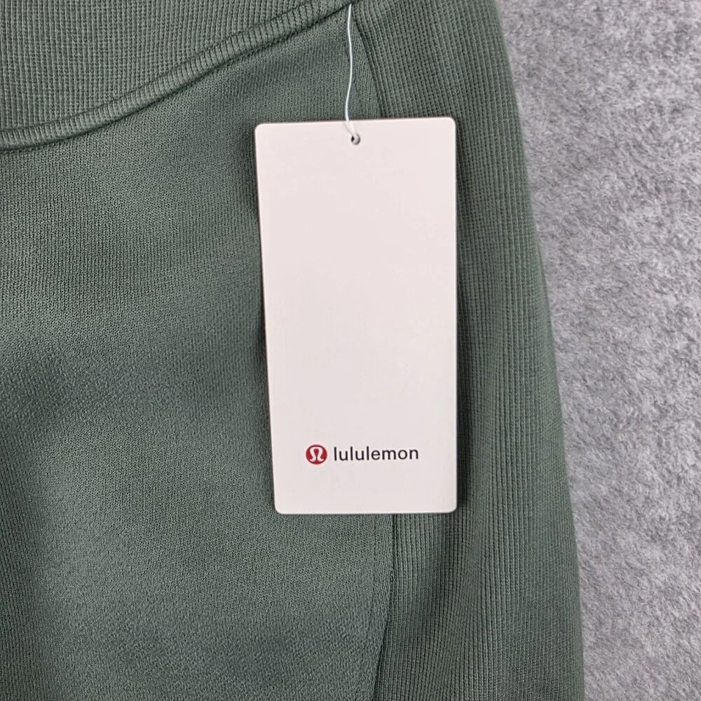 Lululemon Scuba HR Mini Skirt Womens S Green Fleece High Rise Elastic Waist